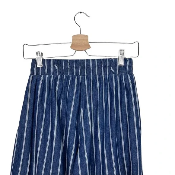 Final Touch Wide Leg Blue Striped Palazzo Pants Size Small - Picture 8 of 14